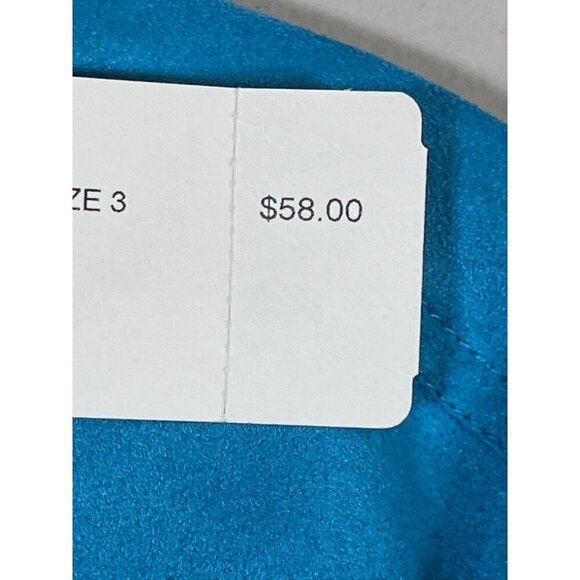 Chicos Suede Shirt Blue XL Coastal Preppy Classic Boho Western Retro Staple 80s - Picture 14 of 16